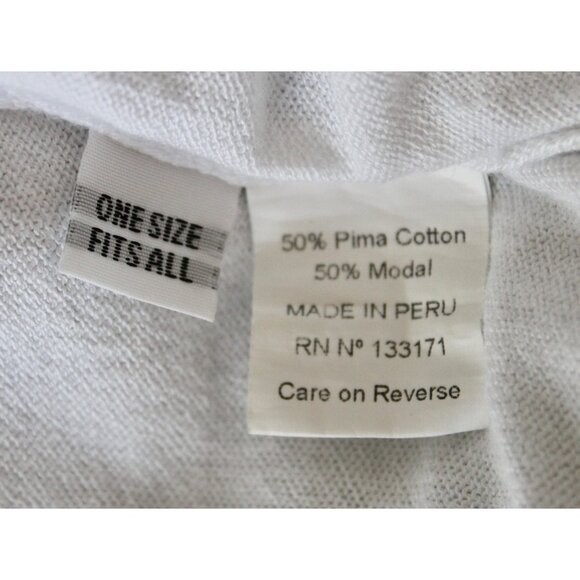 PLANET By LAUREN G White Ripped Cut Out Oversized Sweater, One Size XS S M L - Picture 11 of 11